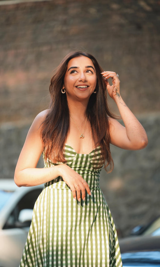 Holiday Green Plaid Dress
