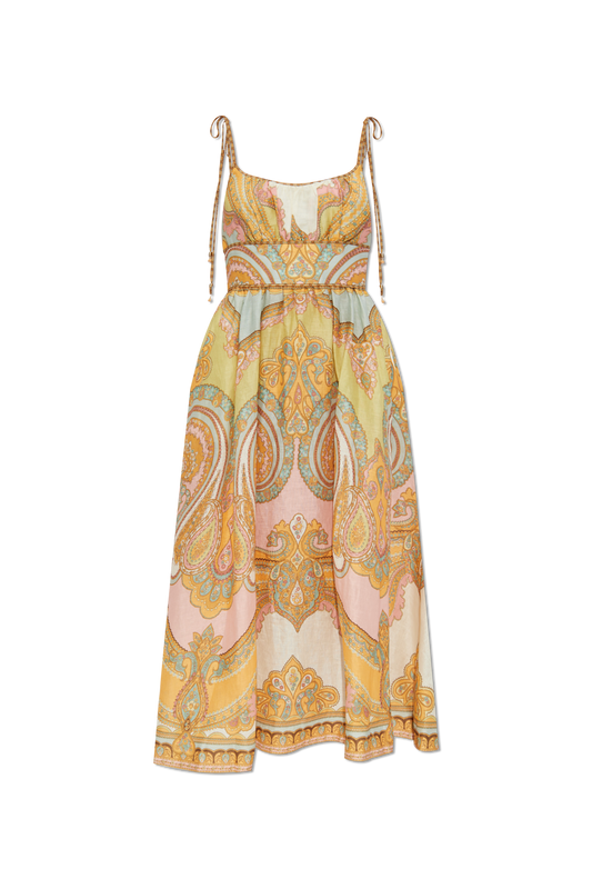 Paisley linen dress