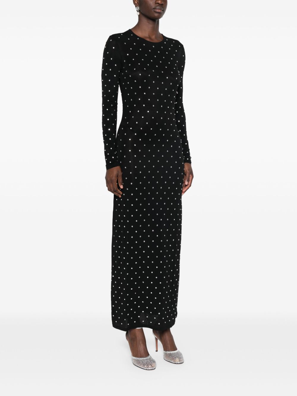 Crystal-embellished maxi dress