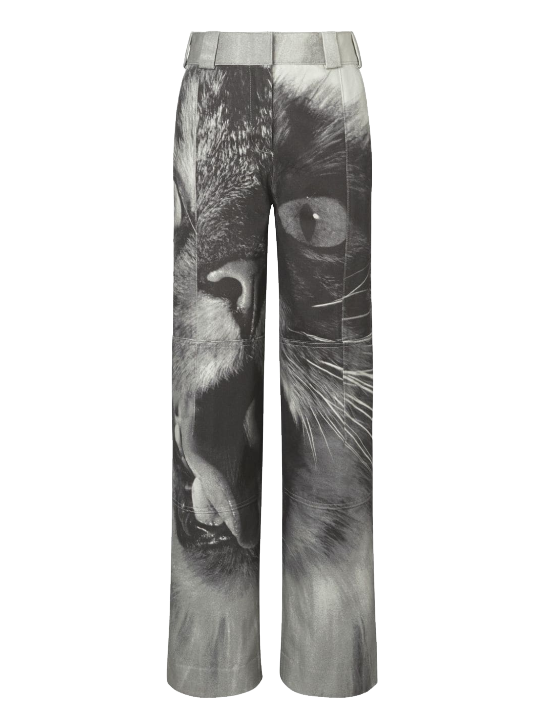 Cat-print cargo trousers