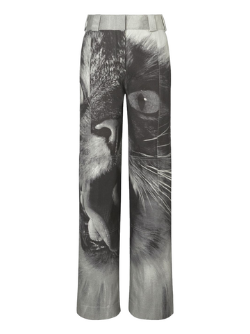 Cat-print cargo trousers