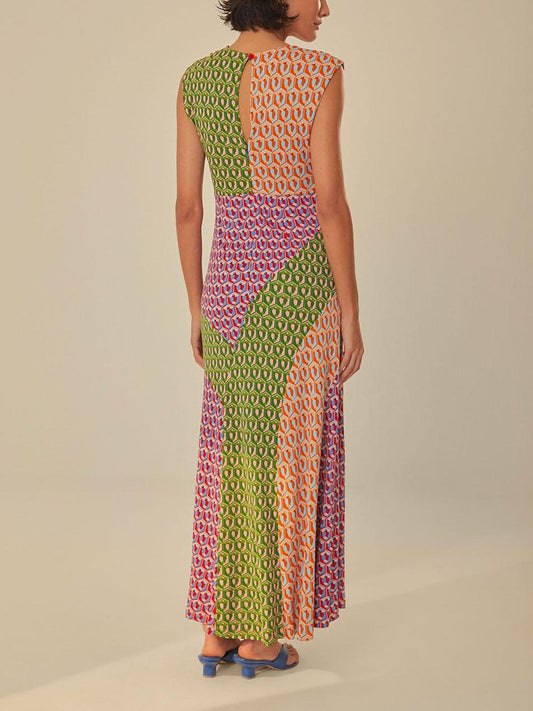 Mixed Cashew Knot Maxi Dress