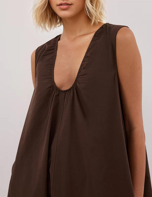 Sleeveless V - Neck Maxi Dress