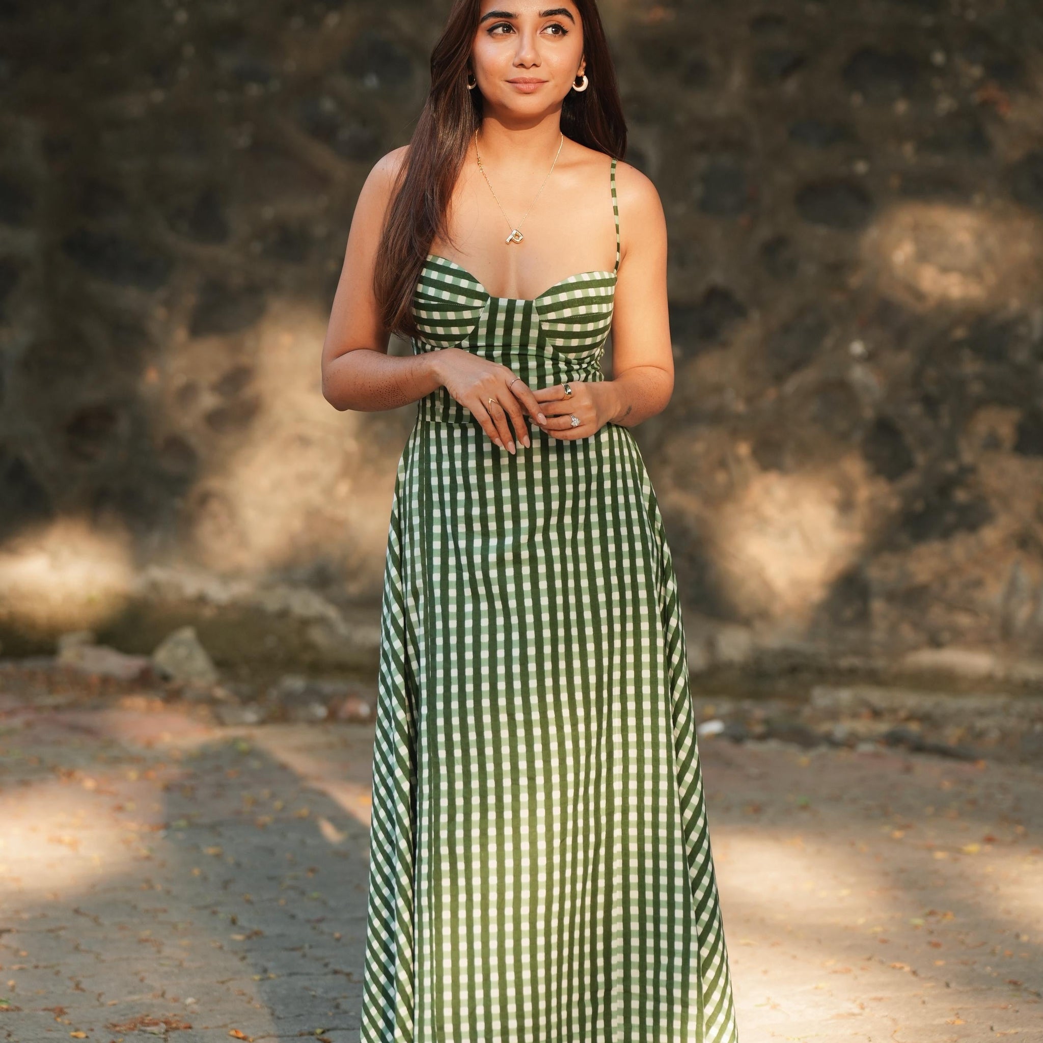 Holiday Green Plaid Dress