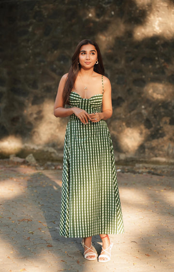 Holiday Green Plaid Dress