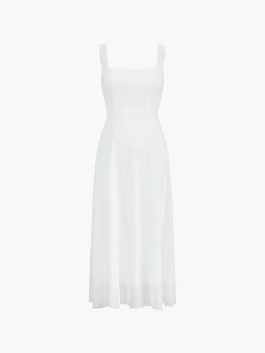 Semi-Sheer Cami Long Dress