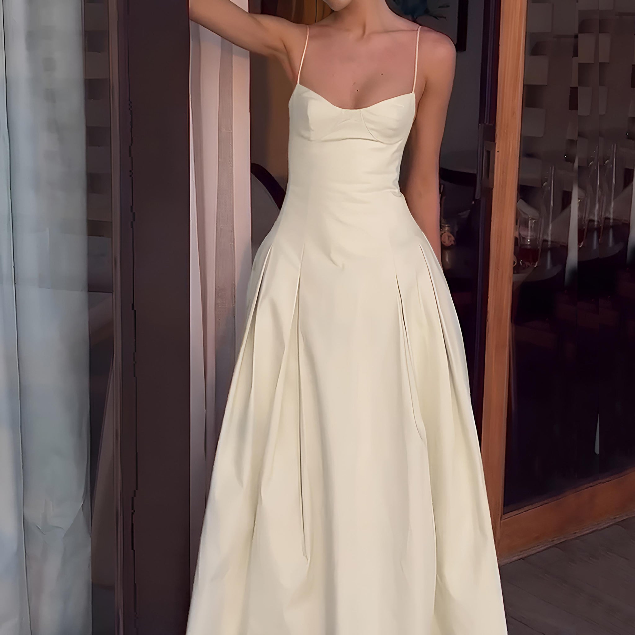 Pleated Cami Long Dress