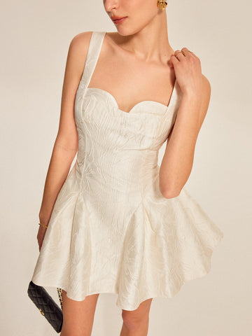 Sweetheart Neckline Flared Dress