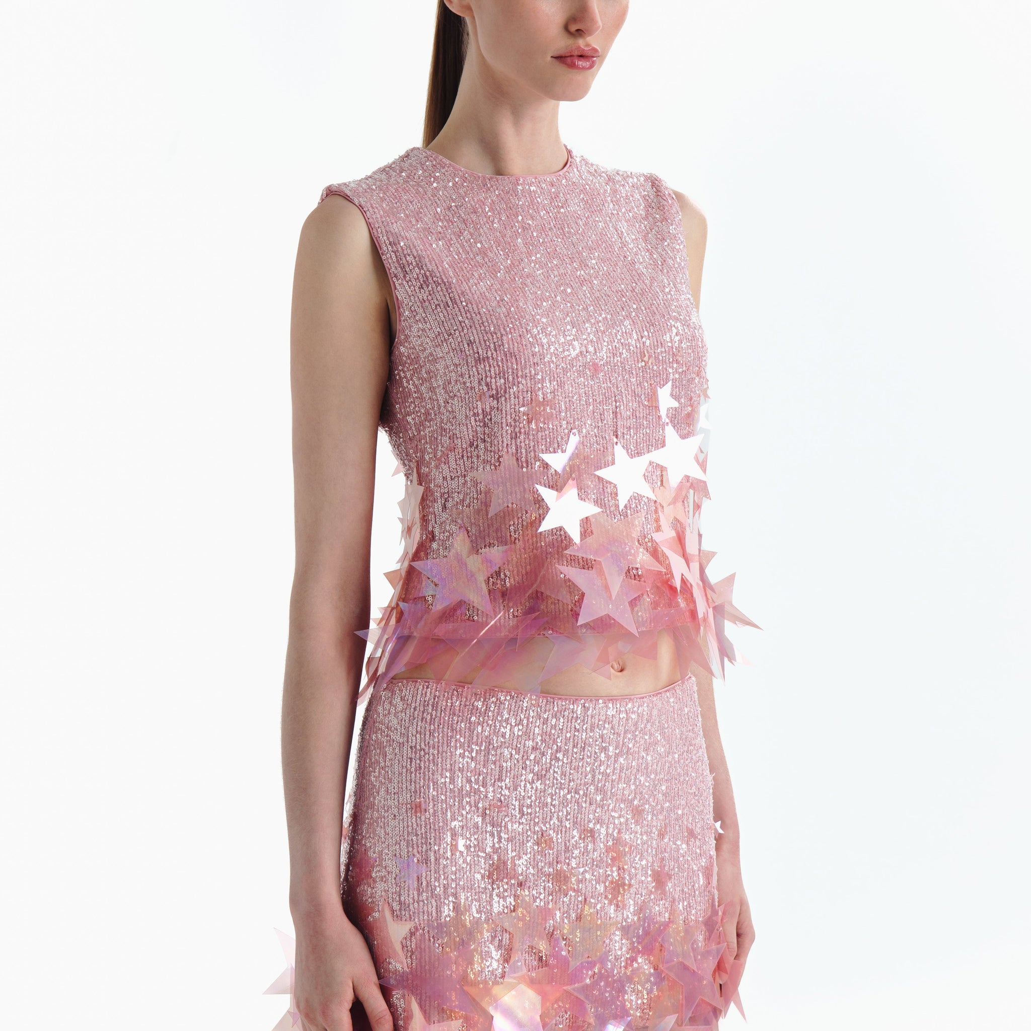 Pink Growth Star Mini Skirt Set