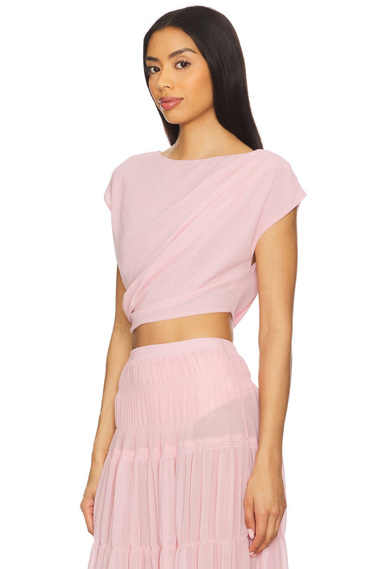 Light Pink Pleated Skirt Suit