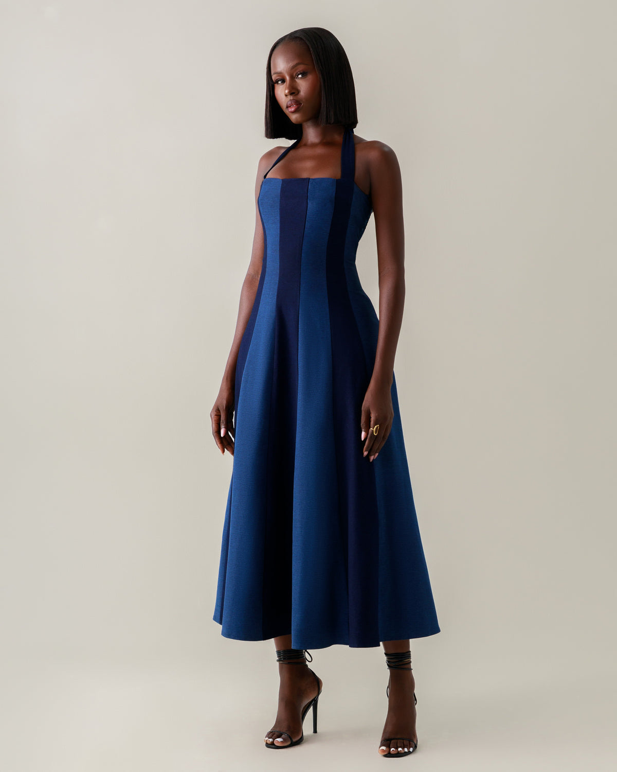 Denim Colorblock Resort Dress