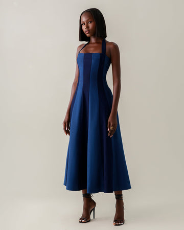 Denim Colorblock Resort Dress