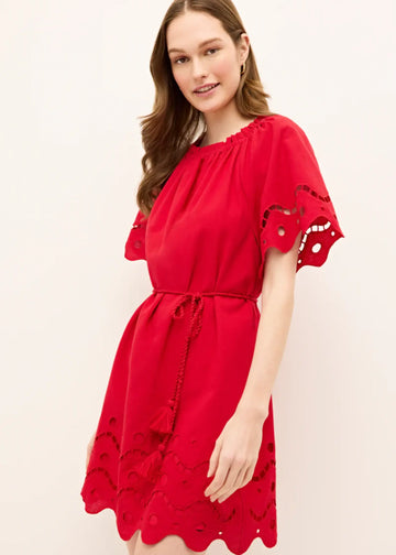 Embroidered Eyelet Dress