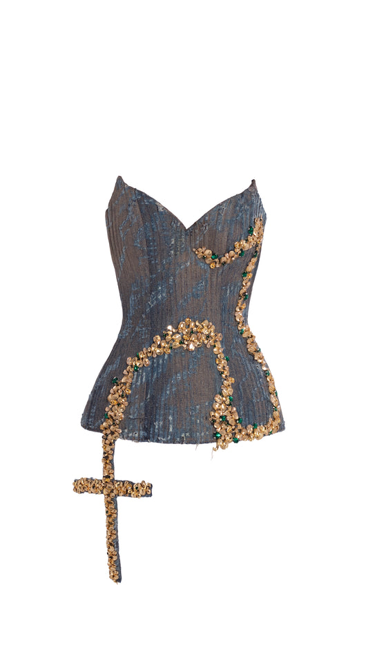 Divine Bloom Corset Mini Dress