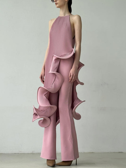 Loulou Pleated Midi Dress