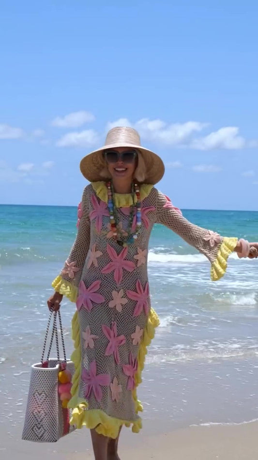 Beach Vacation Crochet Starfish Robe