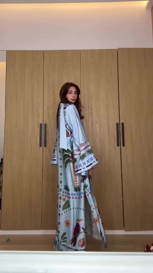 Beach Vacation Oversized Printed Robe