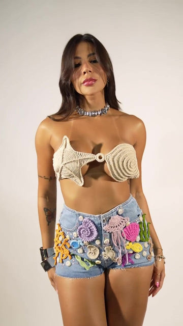 Sea World Denim Shorts