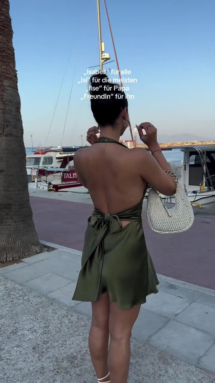 Backless Halter Neck Mini Dress