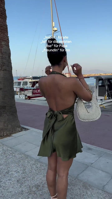 Backless Halter Neck Mini Dress