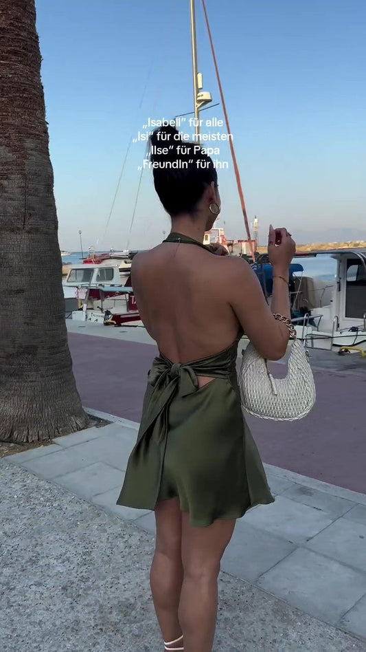Backless Halter Neck Mini Dress